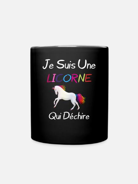 Je Suis Une Licorne - Mug uni - noir