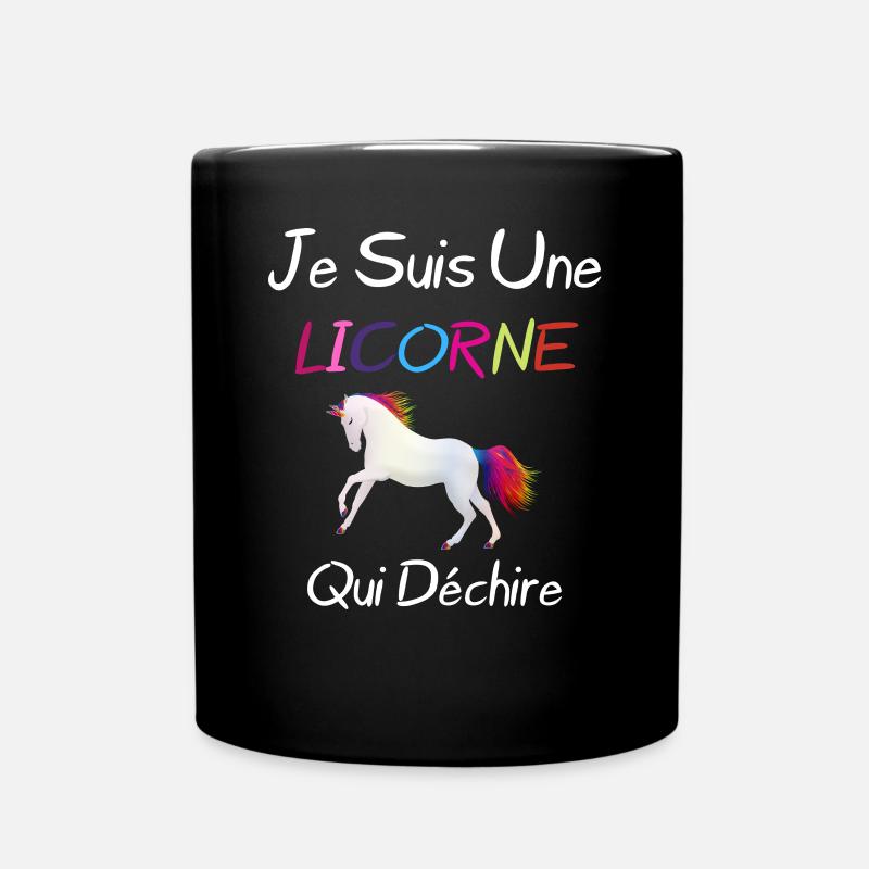 Je Suis Une Licorne - Mug uni - noir