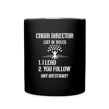 Ich Höre Stimme - Theatermusiker Chorleiter - Tasse einfarbig - Schwarz - Vorne