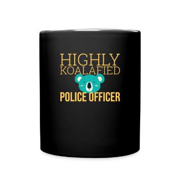 "Police Officer Koalafied | Police" - Full Colour Mug - black - Front