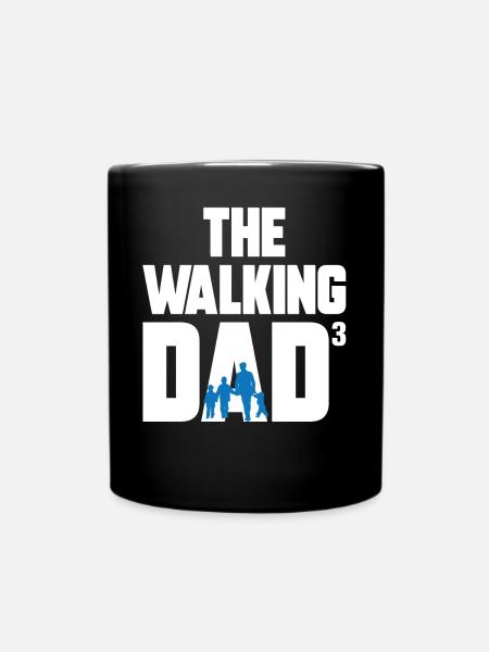 The Walking Dad 3 Saunter Papa Fils Fête des Pères - Mug uni - noir