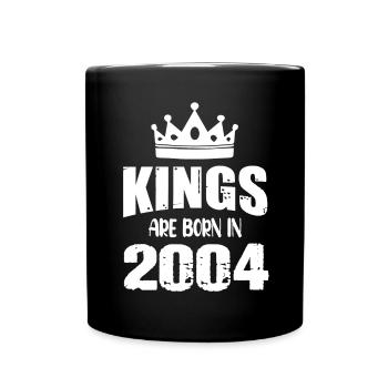 Kings are born in 2004 - Full Colour Mug - black - Front