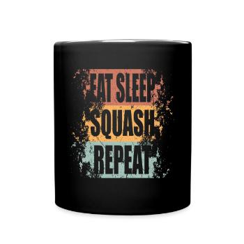 Squash Eat Sleep Repeat - Tasse einfarbig - Schwarz - Vorne