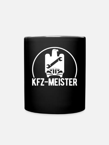 KFZ Meister KFz Mechaniker Meister Zunftzeichen - Tasse einfarbig - Schwarz