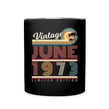 Vintage Juni 1973 - Tasse einfarbig - Schwarz - Vorne