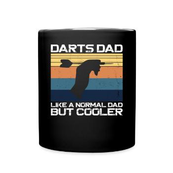 Fléchettes Papa Père Vintage Rétro - Mug uni - noir - Devant