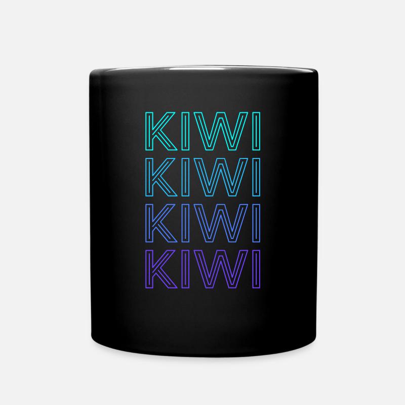 Kiwi Retro - Tasse einfarbig - Schwarz