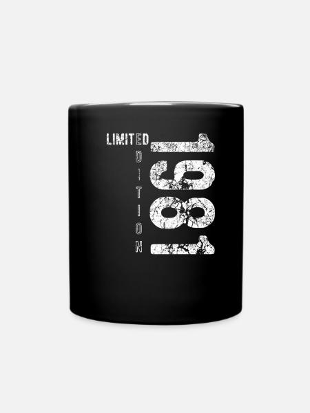 Limited Edition 1981 Geburtstag Jahrgang 1981 - Tasse einfarbig - Schwarz