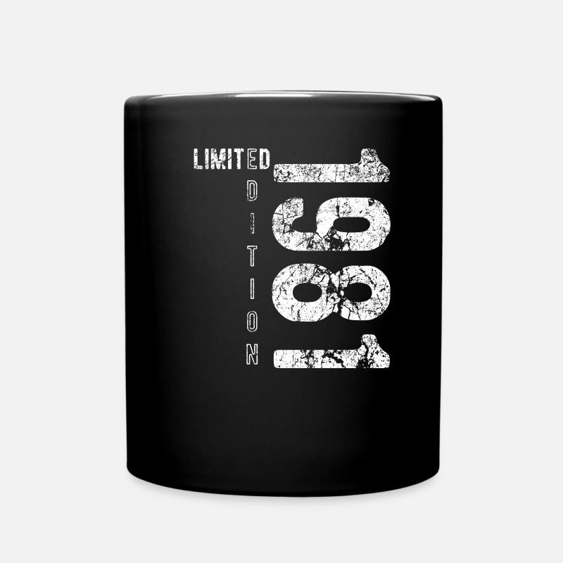 Limited Edition 1981 Geburtstag Jahrgang 1981 - Tasse einfarbig - Schwarz