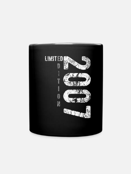 Limited Edition 2007 Geburtstag Jahrgang 2007 - Tasse einfarbig - Schwarz