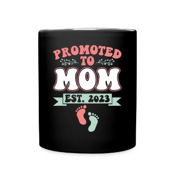 Promotion to Mami Est. 2023 Mom To Be - Mug uni - noir - Devant