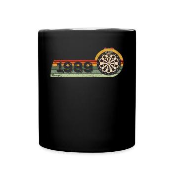 Joueur de fléchettes né en 1989 Birthday Dart discs - Mug uni - noir - Devant