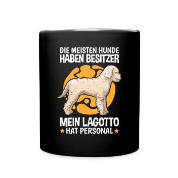 Mein Lagotto Romagnolo hat Personal Wasserhund - Tasse einfarbig - Schwarz - Vorne
