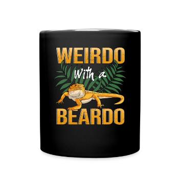 Bearded Dragon Pet Lizard Terrarium Lizard Owner - Full Colour Mug - black - Front