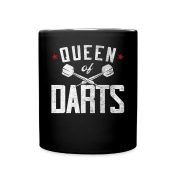 Darts Girl Vintage Reine des Fléchettes - Mug uni - noir - Devant