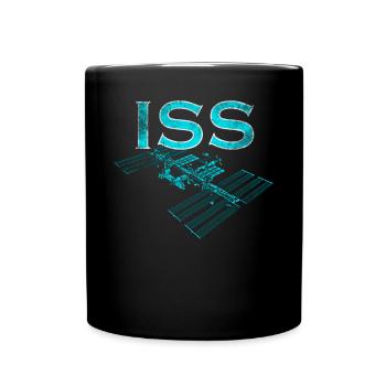 Internationale Raumstation ISS - Tasse einfarbig - Schwarz - Vorne