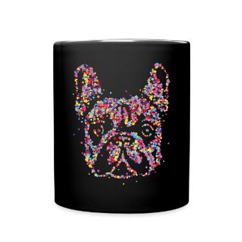 French Bulldog Dog Puppies - Full Colour Mug - black - Front