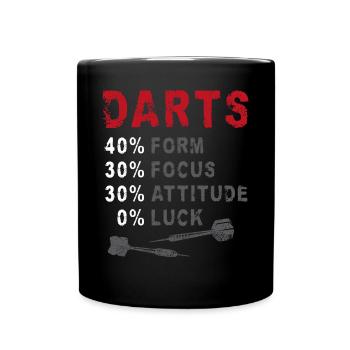 Fléchettes Vintage Fléchettes 40% Forme 30% - Mug uni - noir - Devant