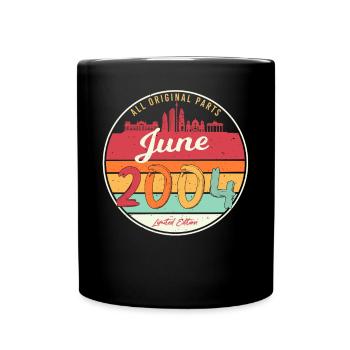 Juin 2004 Enfin 18 ans - Mug uni - noir - Devant