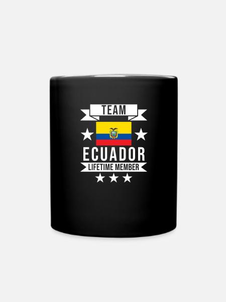 Ecuador Flagge - Tasse einfarbig - Schwarz