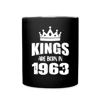 Kings are born in 1963 - Full Colour Mug - black - Front