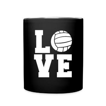 Entraîneur de ballon de volleyball d’amour Joueur - Mug uni - noir - Devant