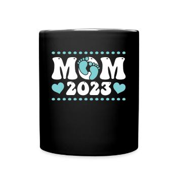 Mère Maman Est. 2023 Maman à Être - Mug uni - noir - Devant