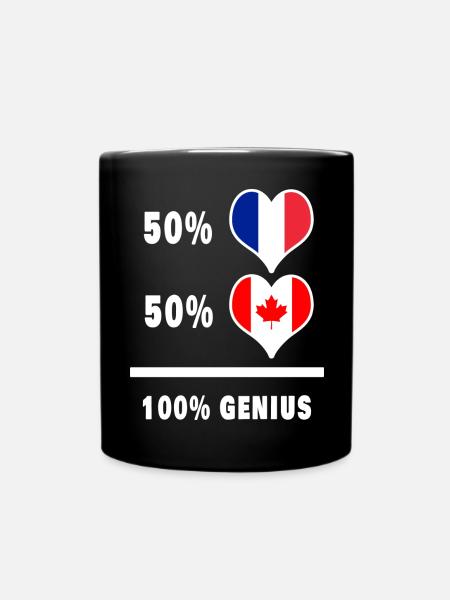 La France et le Canada Génie / Présent - Mug uni - noir
