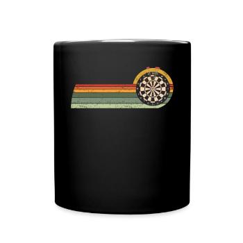 Darts Player Vintage Dart Discs game Darts - Full Colour Mug - black - Front