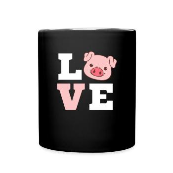 Pig - Full Colour Mug - black - Front