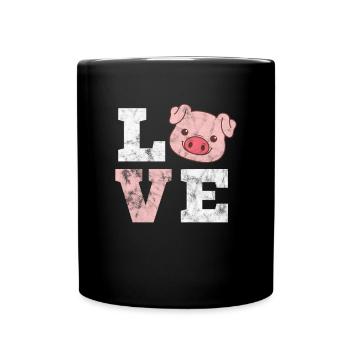 Pig Pig PigLet Sow Pigs Gift - Full Colour Mug - black - Front