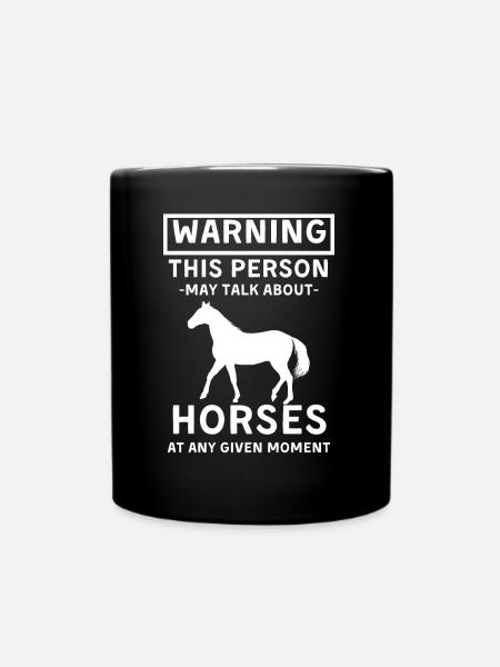 Parlez de chevaux Équitation Amateur de chevaux - Mug uni - noir