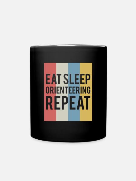 Eat Sleep Pole Vault Stabhochsprung Shirt - Full Colour Mug - black