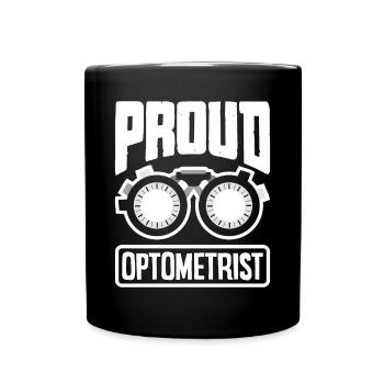 Opticien Optométrie Ophtalmologiste Fier - Mug uni - noir - Devant