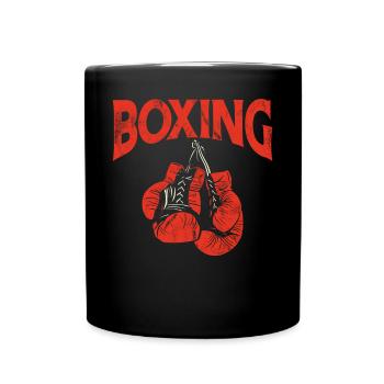Boxing Gloves Vintage Boxing - Full Colour Mug - black - Front