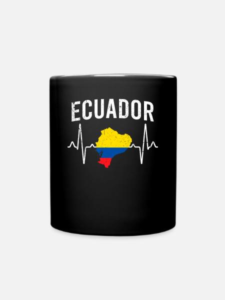 Ecuador Herzschlag - Tasse einfarbig - Schwarz