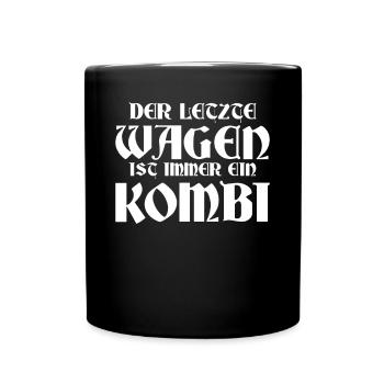 Der letzte Wagen ist ein Kombi schwarzer Humor - Tasse einfarbig - Schwarz - Vorne