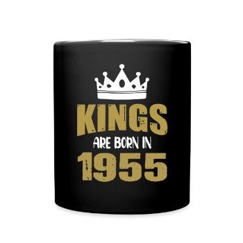 Les rois naissent en 1955 - Mug uni - noir - Devant