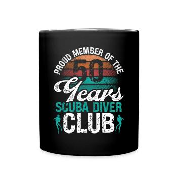 50 Years Scuba Diver Club Diving 50th Birthday - Full Colour Mug - black - Front