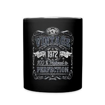 Millésime 1972 Anniversaire Année de naissance 1972 Cadeau - Mug uni - noir - Devant