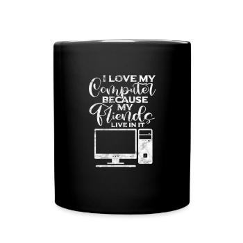 Computer Nerd PC Programmer Computer Science Gift - Full Colour Mug - black - Front