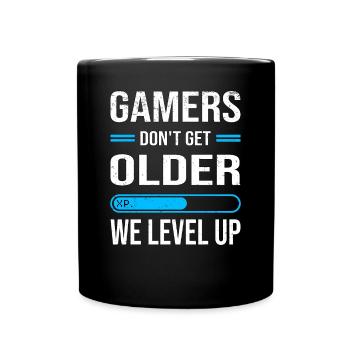 Grunge Gamer Level Up Geburtstag Geburtstagsparty - Tasse einfarbig - Schwarz - Vorne