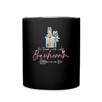 Bauherrin - Tasse einfarbig - Schwarz - Vorne