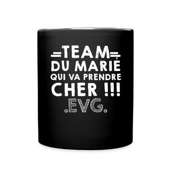 TEAM DU MARIÉ EVG Homme - Mug uni - noir - Devant