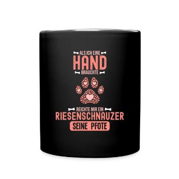 Geschenkidee Riesenschnauzer - Tasse einfarbig - Schwarz - Vorne