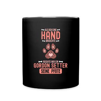Geschenkidee Gordon Setter - Tasse einfarbig - Schwarz - Vorne