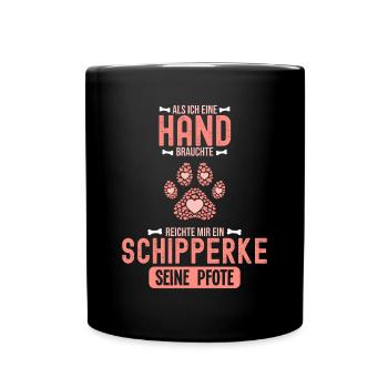 Geschenkidee Schipperke - Tasse einfarbig - Schwarz - Vorne