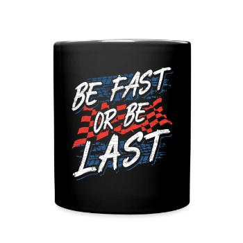 Motorsport Autorennen - Tasse einfarbig - Schwarz - Vorne