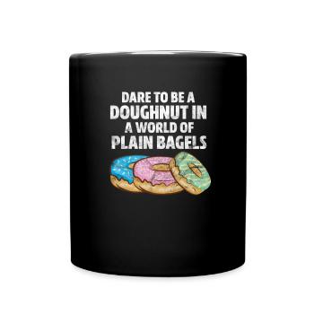 Donut - Tasse einfarbig - Schwarz - Vorne