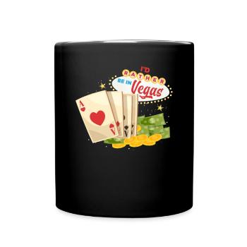 Lustiges Casino Las Vegas Roulette Slot Machine - Tasse einfarbig - Schwarz - Vorne